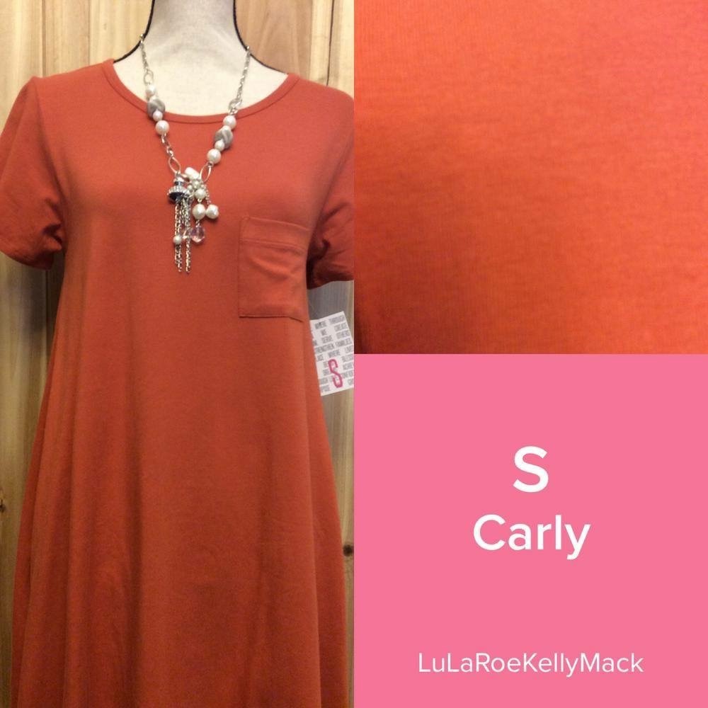LuLaRoe Solid Orange Carly BNWT